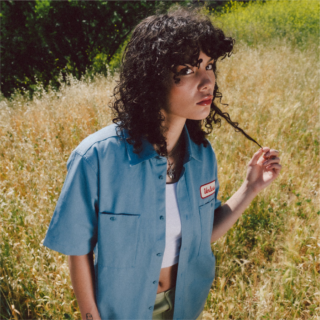 "UNLESS" Embroidered Work Shirt