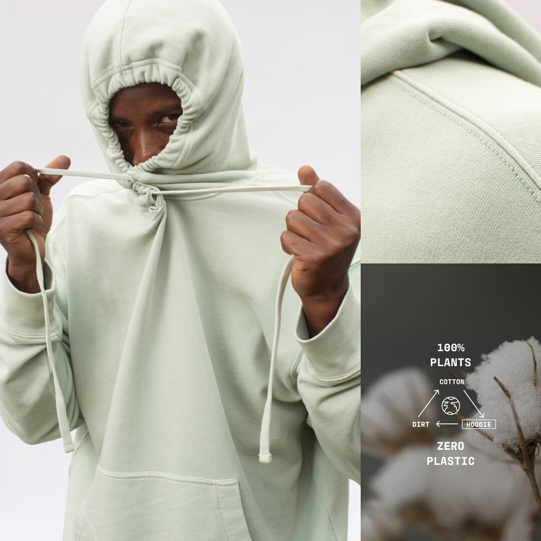 Our hoodies keep it 100, with 100% heavyweight cotton and 0% plastic. Reinforced construction keeps the hoodies true to their workwear roots, while a modernized relaxed fit brings a streetwear twist.&nbsp;