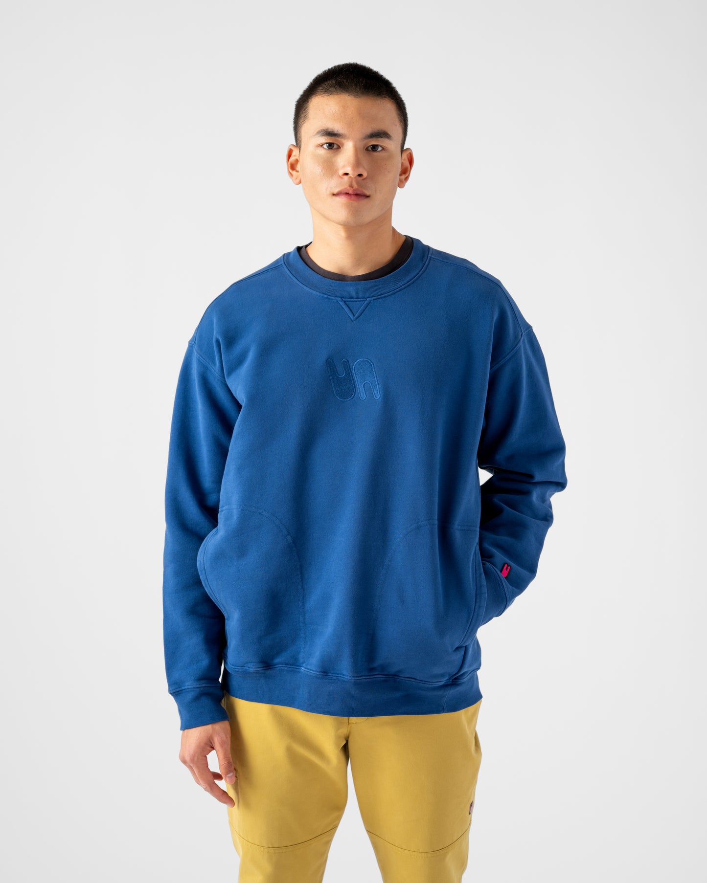 Embroidered Terry Crew Sweatshirt