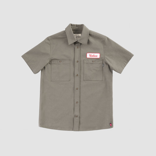 "UNLESS" Embroidered Work Shirt