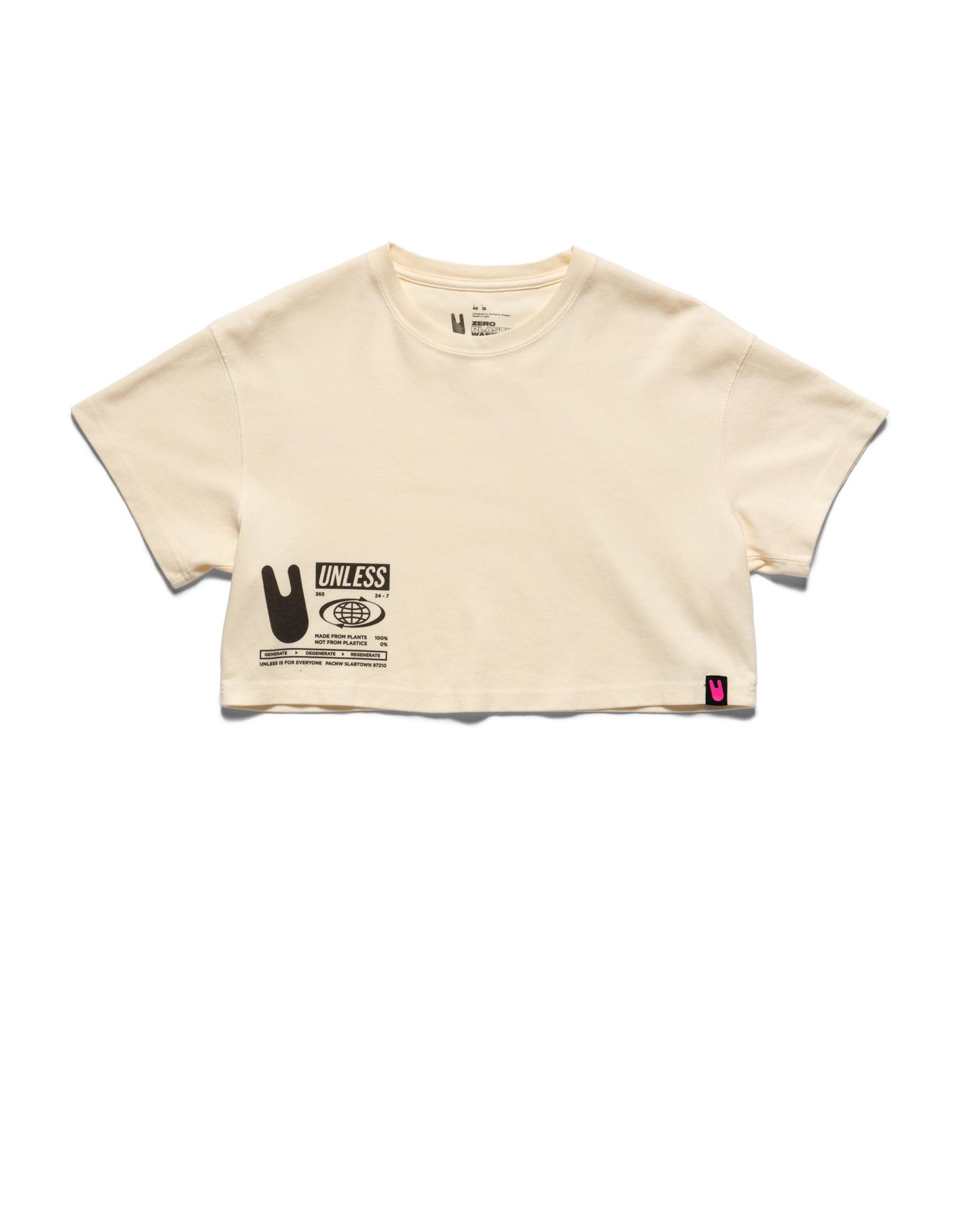 Info Tag Biodegradable Crop Tee