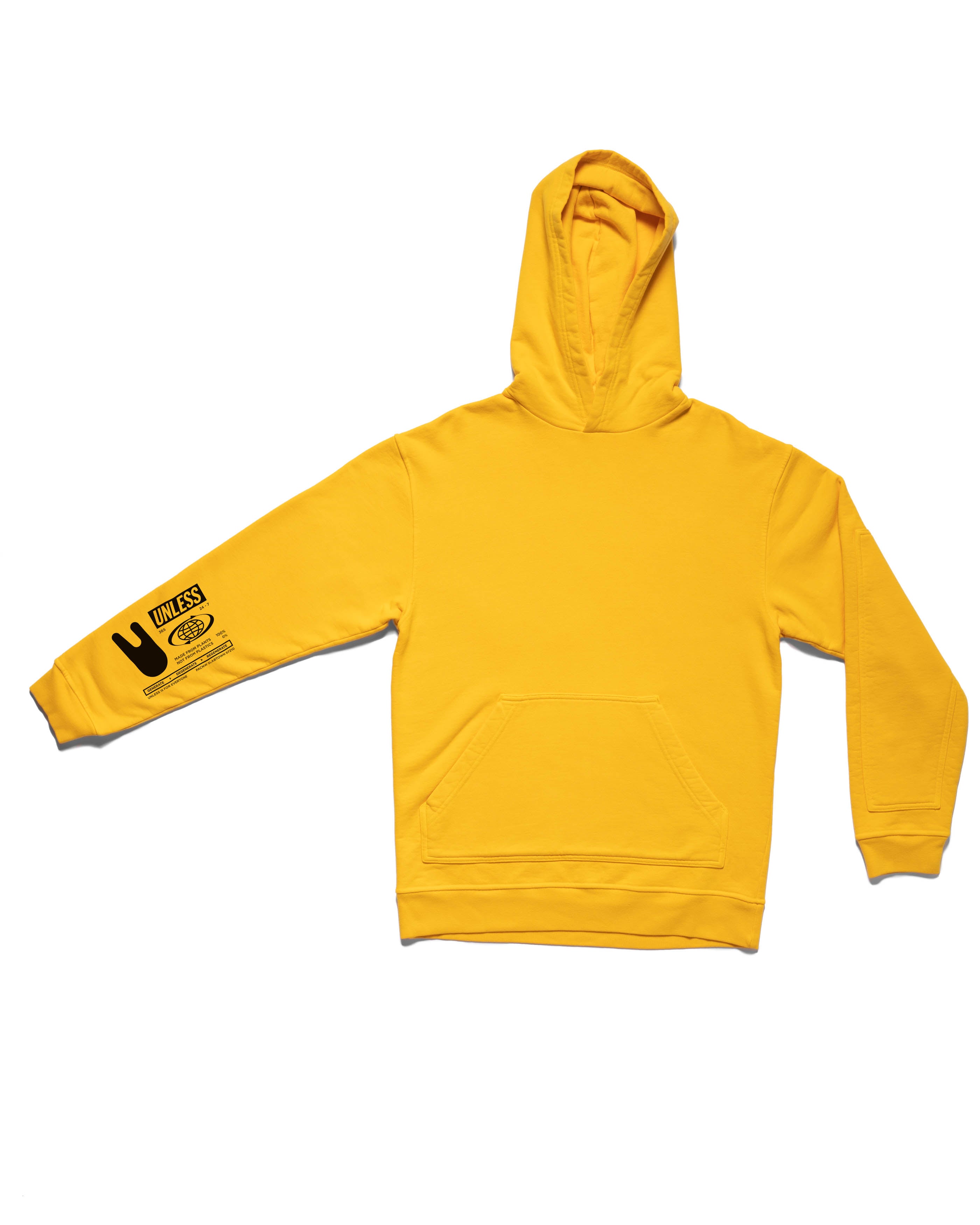 Plain outlet yellow hoodie