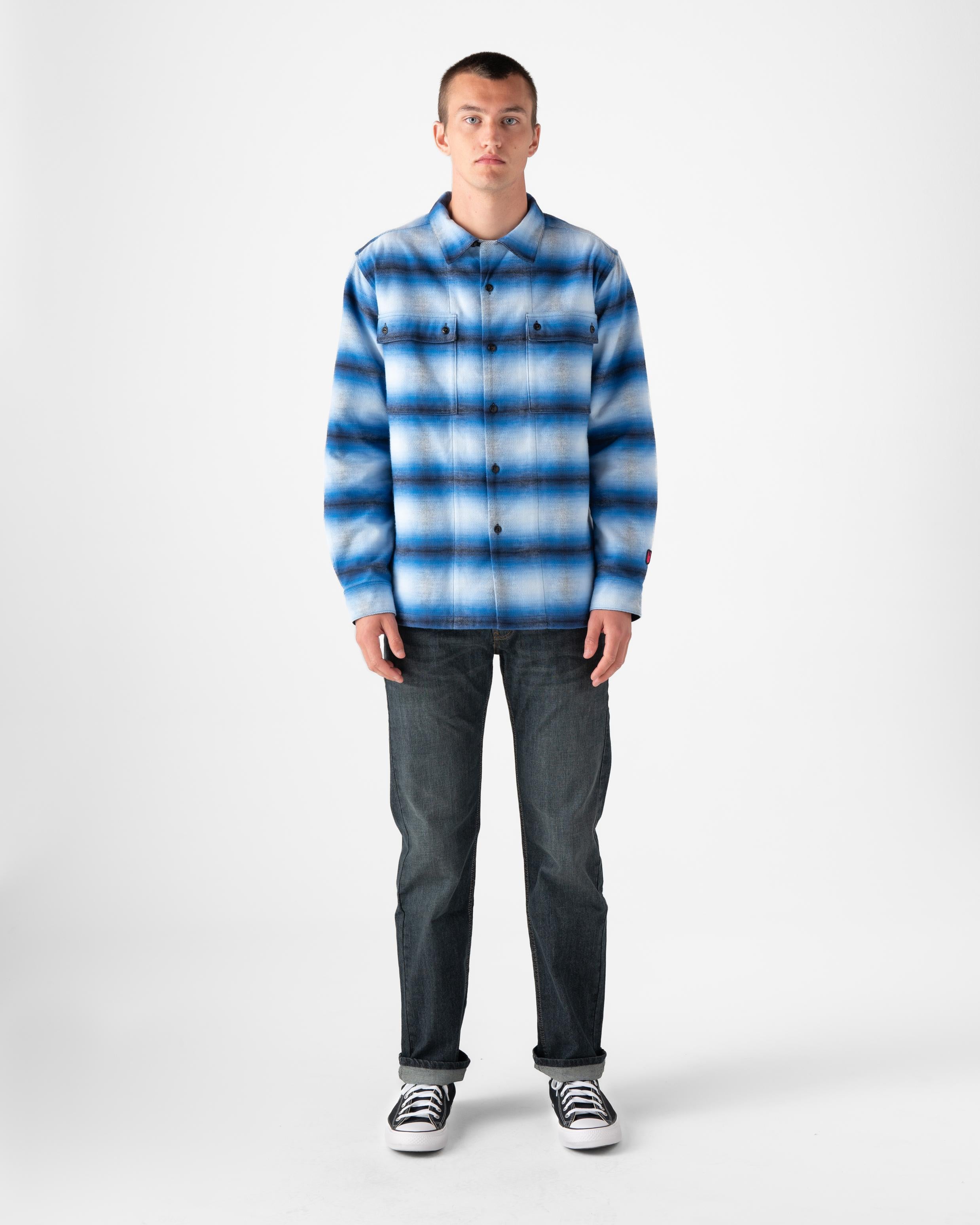 Biodegradable Ombre Flannel Shirt